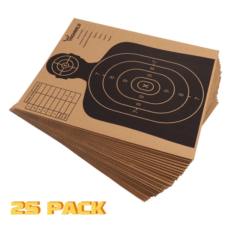 Highwild 13" X 16" Cardboard Targets for Shooting, Silhouette Paper