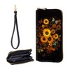 JHYYTUJTYP Zip Around Wallets for Women with Detachable Wrist Strap,