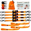 RoofPax Premium 2'' x 10" Retractable Ratchet Straps 4 Pack