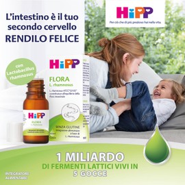 HiPP- HiPP Flora, Integratore Alimentare, Probiotico, Fermenti Lattici, Per l'Equilibrio della Flora Intestinale, Bambini, Senza Glutine, Flacone 6,5ml, con Pratico Contagocce, Senza Glutine