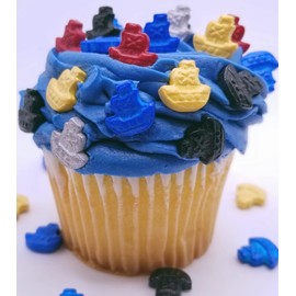 NCS Red, Yellow, Blue, Silver and Black Pirate Ship Edible Candy Sprinkles, 8 ounces - Great for Cupcakes, Cookies, Cakes, Cakes Pops, Donuts