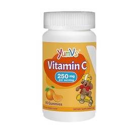 YUM-V's Vitamin C Chewable Jellies (Gummies) for Kids, Orange Flavor; Daily Dietary Supplement for Children, Kosher/Halal, Gluten-Free (60 Count)