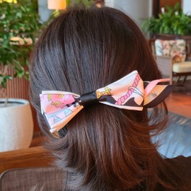 (3 types) Burnaby Tail Scarf Point Ribbon Hairpin Blue Green / (3종) 버나비 테일 스카프 포인트 리본 헤어핀 블루그린