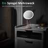 EMKE Kosmetikspiegel mit Beleuchtung Wiederaufladbarer Tischspiegel Schminkspiegel 1/3x Vergrößerung, Touchschalter