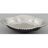 Arita Ware 466059 Toetsu Kiln Moku-Shaped Salt Dish, Silver Painted