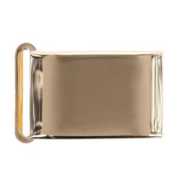 Trafalgar Men's 25mm Smooth Polished Finish Compression Belt Buckle, Polished Gold