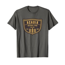 Acadia National Park Maine Hiking Vacation Souvenir Retro T-Shirt