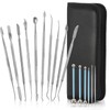 Goowin Clay Spatula, Set of 16, Clay Spatula, Stainless Steel,