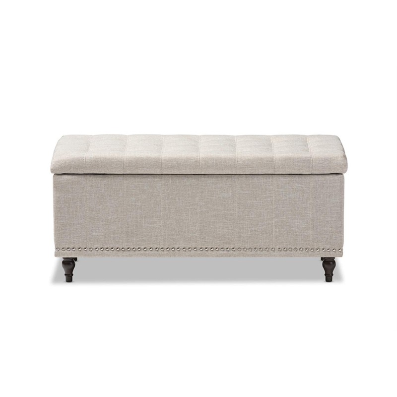 Baxton Studio Kaylee Storage Bench in Beige