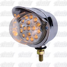 GR Single-Sided Auxiliary Watermelon LED Lights With Crome Visor (2 lights)