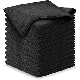 USANOOKS Microfiber Cleaning Cloth - 12Pcs 12.5x12.5 inch High Performance - 1200 Washes, Ultra Absorbent Microfiber Towels for Cars Undercarriage, Rims and Engine Bay Cleaning -Microfiber Cloth
