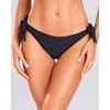 Holipick Black Bikini Bottoms for Women String Swim Bottom Adjustable