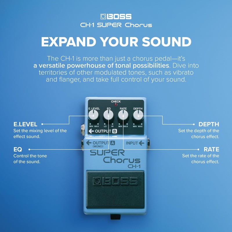 BOSS CH-1 SUPER Chorus | Classic Compact Chorus Effects Pedal
