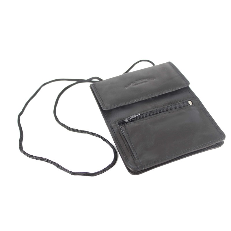 Leather Chest Bag Shoulder Bag Purse Security Wallet, red, Classic