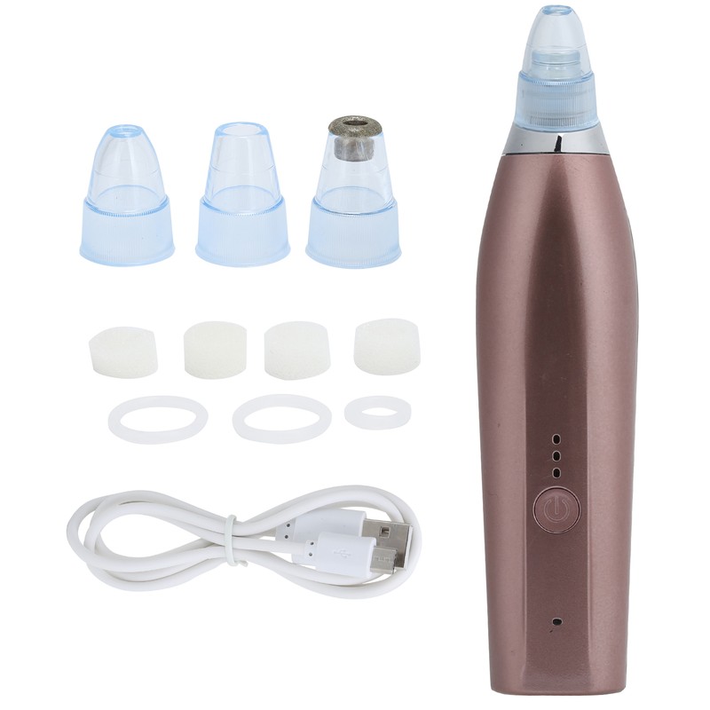 Rechargeable Electric Blackhead Removal Machine Vacuum Suction Face Pore CleanerChampagne