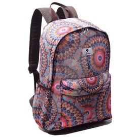 ESVAN Original Print Mesh Backpack Semi-Transparent Sackpack See Through Beach Bag Daypack Multi-Purpose Women Men Unisex (G)