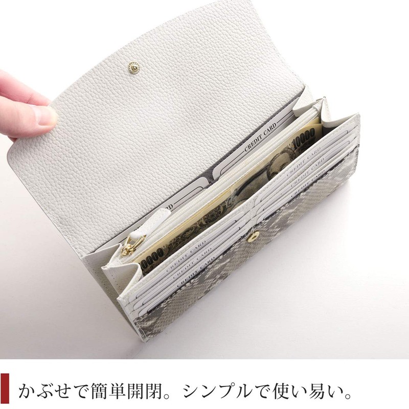 Sankyo Shokai Long Wallet, Python, Men's, Women's, Thin, Genuine Leather,
