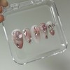 Romantic Rose Nail Tips - L-Coffin / 로맨틱 로즈 네일팁