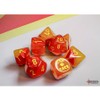 Gemini Gellow and Red with Yellow Numbers Luminary 7+1 Dice