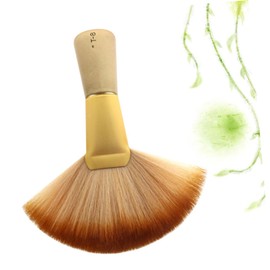 FRCOLOR Hair Styling Brush Mustache Brush Barber Hair Duster Salon Cleaning Brush Hair Cleaning Mens Brush Face Neck Brush Barber Neck Duster Soft Bristle Hair Brush Beige Bamboo