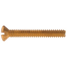 The Hillman Group The Hillman Group 1113 Brass Oval Head Slotted Machine Screw 6-32 x 1/2 in. 48-Pack