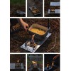 Camping Moon AS-ST+GT-3-DFP Alcohol Burner, Multi-cross Trivet, Stainless Steel Trivet,