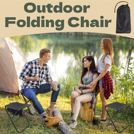 KLLJ Folding Stool, Portable Fishing Stool, Folding Camping Stool, Fishing Stool, Outdoor Folding Chair, Small Ultralight Folding Stool, for Camping, Hunting, Hiking, Fishing