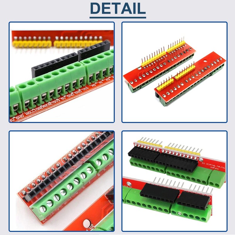 DAOKAI Screw Shield V2 Expansion Card, Stackable PCB Board, Durable,