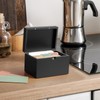 DRASTAR Index Card Holder 3x5, Wooden Index Card Organizer Box