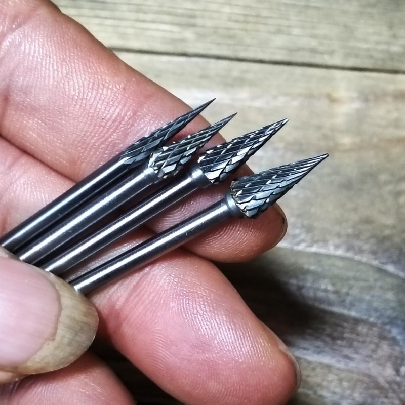 Luo ke 75mm Extra Long Carbide Burr Sets, 1/8 Inch