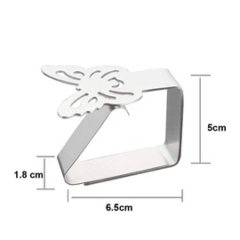 Pack of 8 Tablecloth Clips Stainless Steel Table Cloth Clips Butterfly Motifs Tablecloth Holder for Indoor and Outdoor Garden Tablecloth Clips for Tabletops up to 3 cm Thick