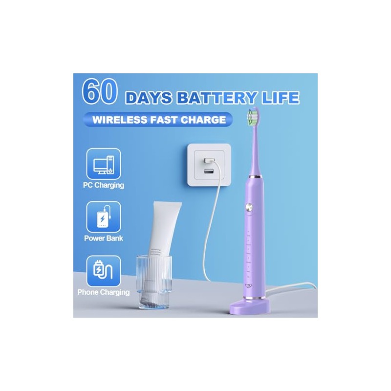 JTF Sonic Cepillo de dientes eléctrico – con estuche de
