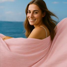 DOWNCOOL Cooling Blanket Throw Size, Pink Summer Blanket for Hot Sleeper and Night Sweats, Lightweight Soft Q-Max>0.4 Arc-Chill Cool Blanket