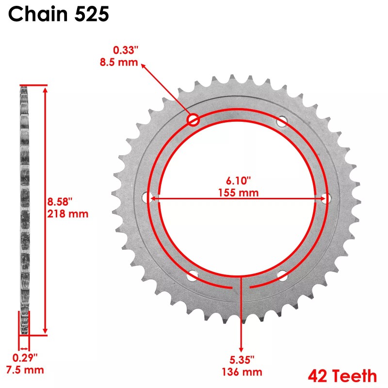 Suzuki Drive Chain & Sprockets Kit for Suzuki DR650SE 1996
