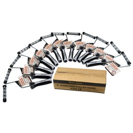 ROLLINGDOG 4" Jumbo Mini Roller Frame - 3/4" Cage Style Frame with Pressure Locking Tabs to Hold Cover On(Pack of 12)