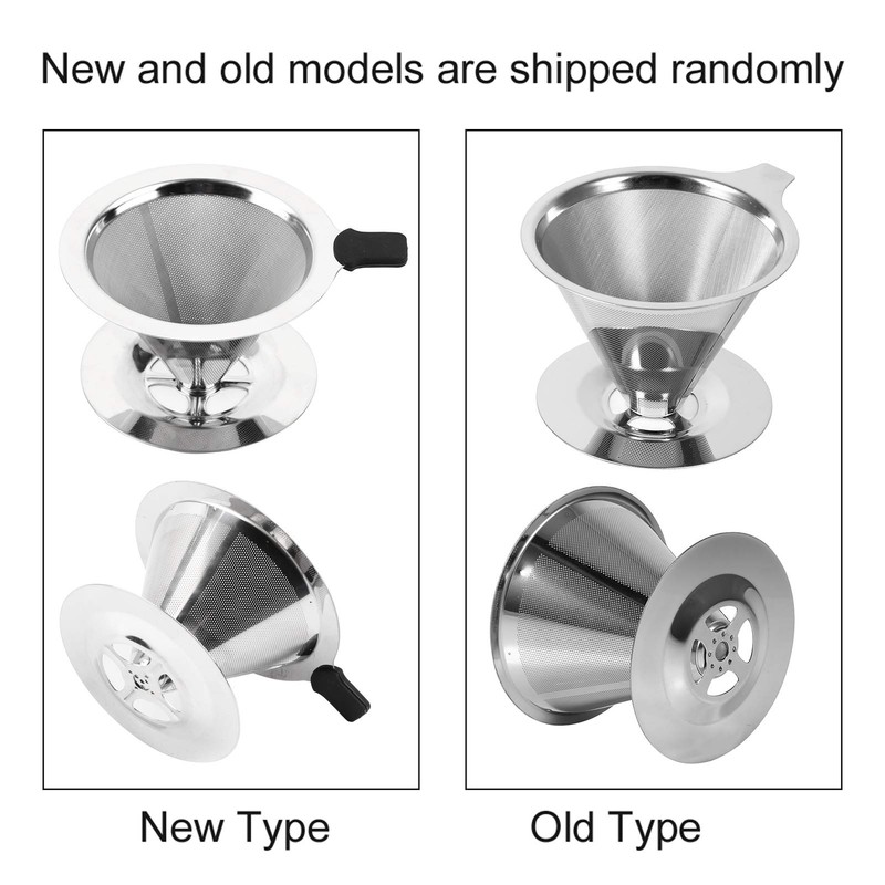 SOULONG Stainless Steel Coffee Dripper Pour Over Coffee Filter Cup