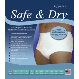 Kleinert's Mens Incontinence Underwear with Absorbent Panel