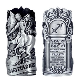 Metal Lighter Case Fits BIC, It Covers Standard Full Size Bic Lighter in J6. Zodiac Astrology Lighter Case, Design in Sagittarius. One Piece Per Order