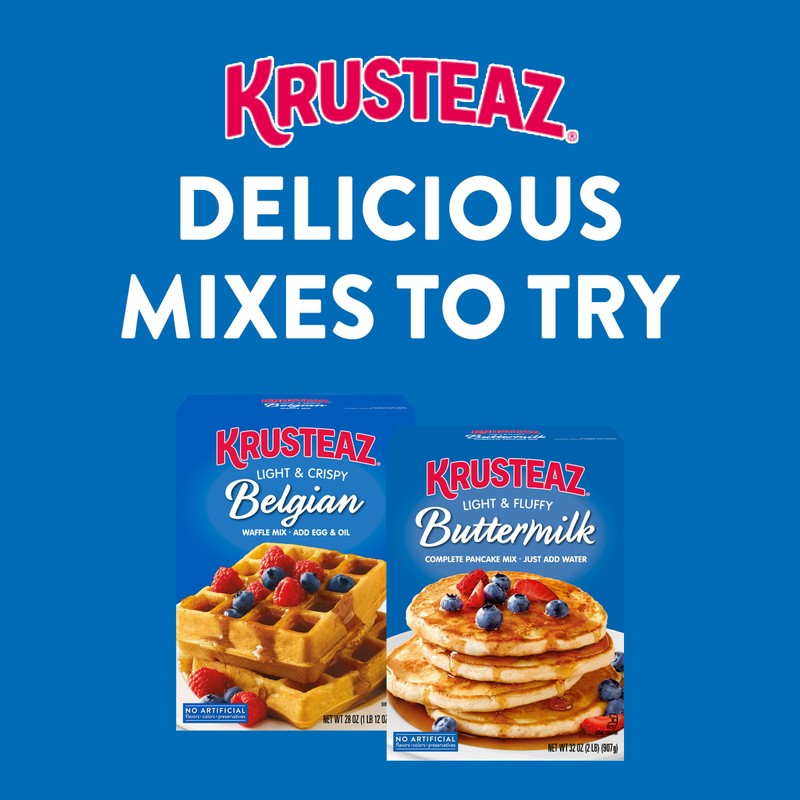 Krusteaz Complete Buttermilk Pancake and Waffle Mix, Light & Fluffy,