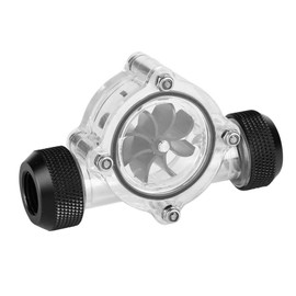 Meter Indicator, G1/4" Thread Port Meter Indicator with 8 Impellers, Indicator for Computer PC Water Cooling, for Other Water Cooling Systems