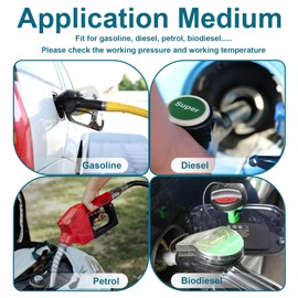 VWTNI VWTNI 1/4 Fuel Line, Fuel Line Hose 10 Feet, NBR Rubber Gasoline Tube with 10 PCS Stainless Steel Fuel Line Clamps, Fuel Line Kit