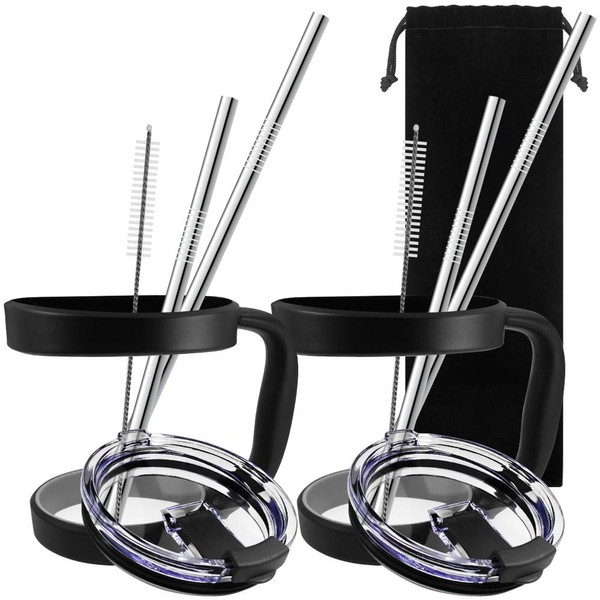 10 Pieces 20oz Tumbler Holders Handles + Tumbler Lids +