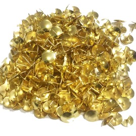 200pcs Push Pins Gold, Brass Head Drawing Pins, Push Pins, Thumb Tacks for Map, Office, School, Bulletin Board, Decoration