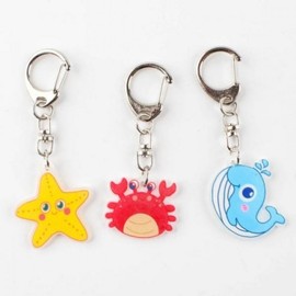 290C] 500 Flat Sea Creature Keychain (Set of 12)