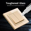 Toggle Switch Wall Switch Glass Panel Gold 2 Way Mechanical