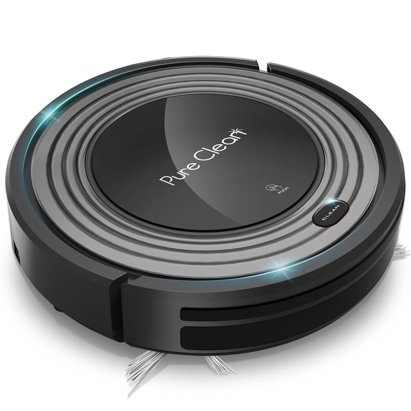 SereneLife Automatic Programmable Robot Vacuum Cleaner-Robotic Auto Home Cleaning for Clean Carpet Hardwood Floor w/ Self Activation and Charge Dock-Pet Hair & Allergies Friendly-PureClean PUCRC96B.8