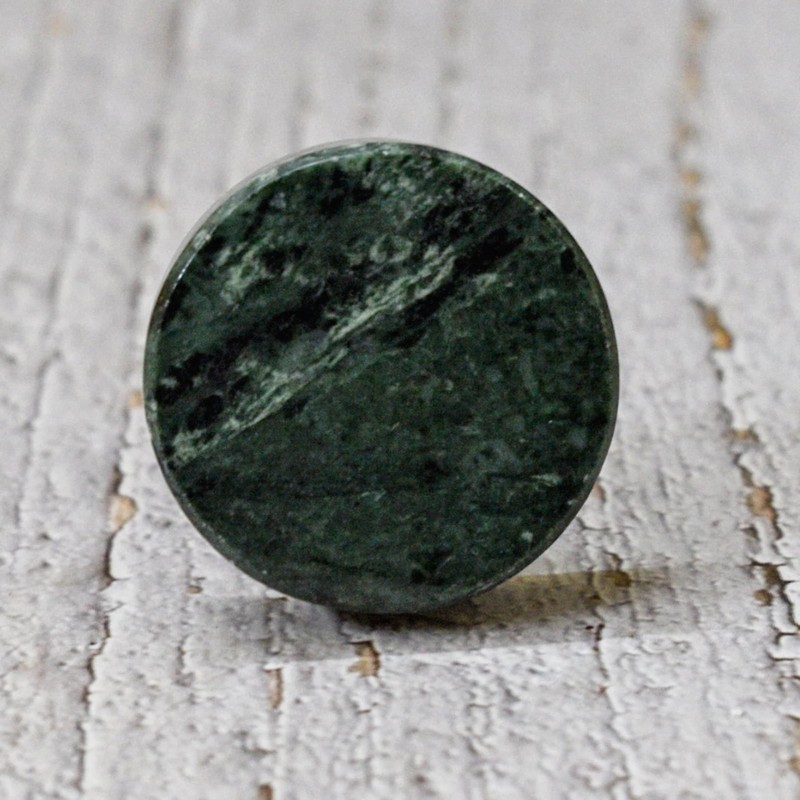 ARTISNO Round Green Marble Brass Knob | Sweater Handle |