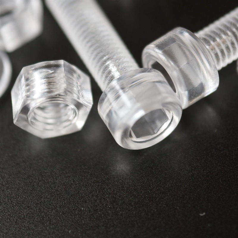 50 x Polycarbonate Allen Head Hex Head Plastic Machine Screws