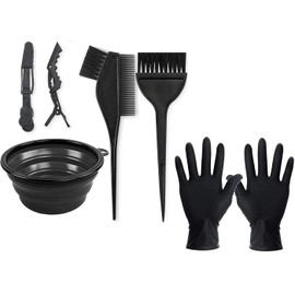 Tools for Hair Colouring Kit - 6PCS Colouring Tint Tool Brush Kit - Hair Dying Tools Kit including Hair Tinting Bowl,2Dye Brushes,2 Hair Clips,Hair Dye Bowl&2 Gloves,DIY Salon Hair Coloring Tools Set