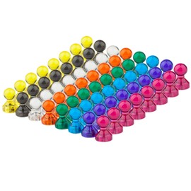 Color pin, Perfect for use as Refrigerator Magnet, whiteboard, map, Office, Magnetic pin, 8 Colors. (64)